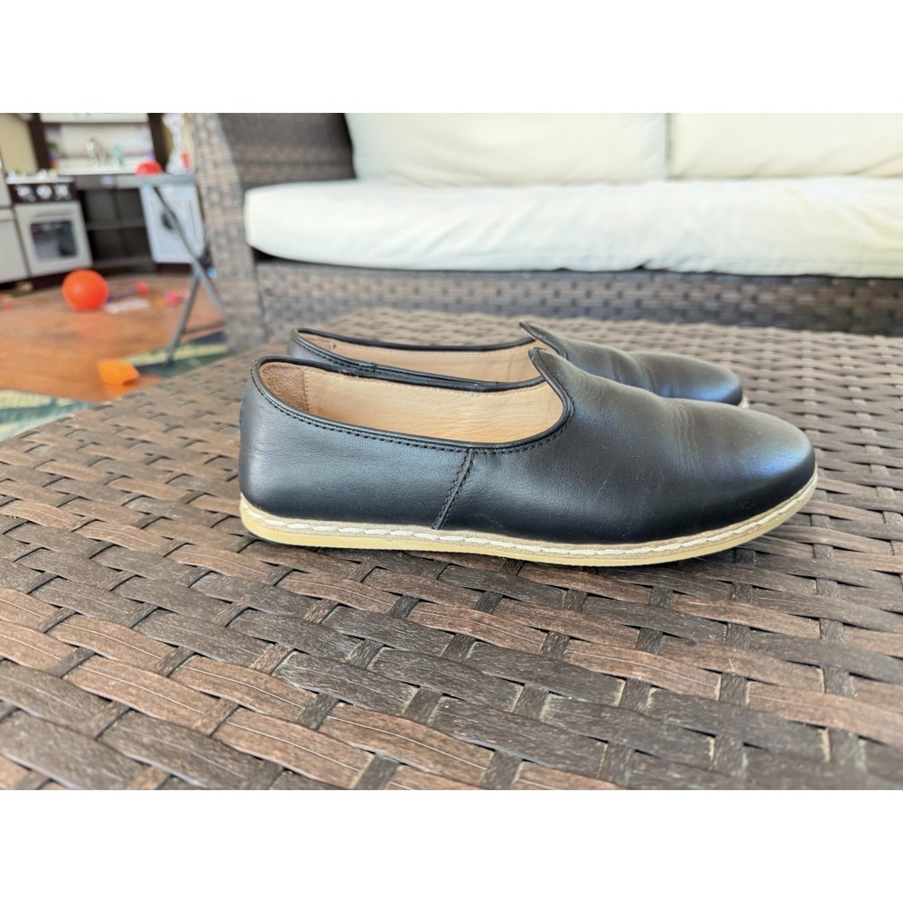 CHARIX Istanbul Handmade Leather Flats EU 37 Black - Picture 5 of 8